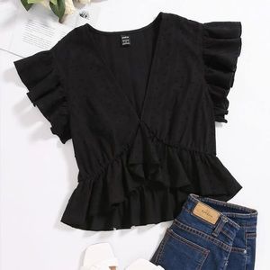 Brand new Shein black top. Extra Large. Never worn